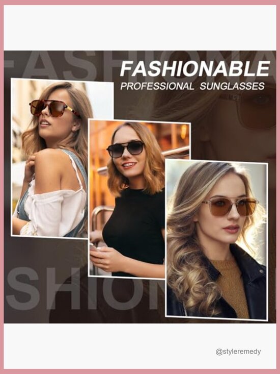 Retro Aviator Sunglasses Polarized Vintage 70s Rectangle Frame